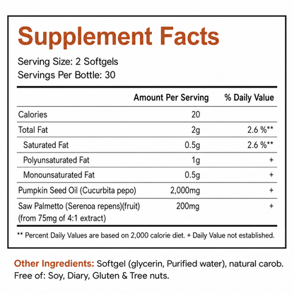 Pumpkin Seed Oil & Saw Palmetto Capsules