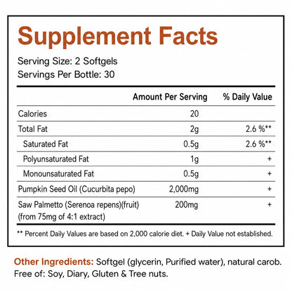 Orvella Pumpkin Seed Oil & Saw Palmetto